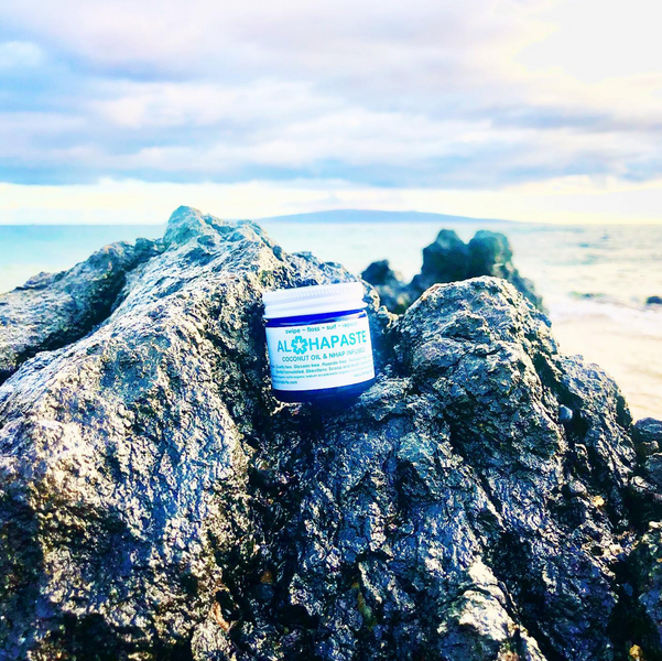 ALOHAPASTE World’s only Unique Enamel Strengthening and Tooth Whitening toothpaste made on Maui and infused with coconut oil 🥥 🌴.