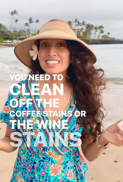 Swipe and shine your pearly whites anywhere! 🦷 Even on the beach on Maui 🏖