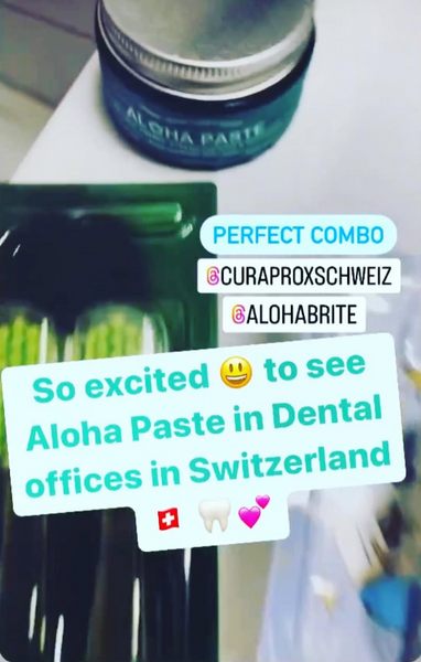 We are so excited to see our Aloha Brite products in Dental offices in Switzerland 🇨🇭.