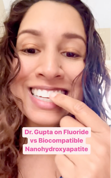 🦷💕Tooth Talk: Dr. Gupta shares about the differences between Fluoride and Biocompatible Nanohydroxyapatite 🦷.