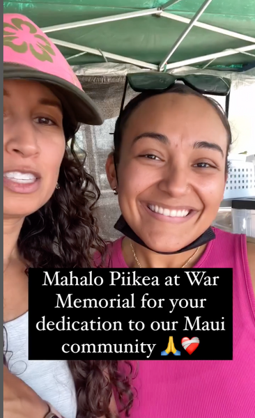August 17, 2023 ~ Mahalo to Piikea, Aulani, Auntie Nettie and the entire volunteer team at War Memorial. Anyone on Maui who needs support, please come see us at War Memorial.